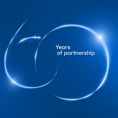 Logo des 60 ans de partenariat.