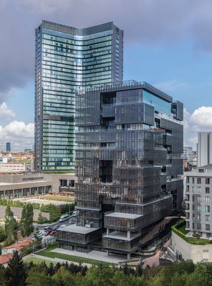 ConceptWall 60 Murs rideaux, HiFinity Coulissants et ConceptSystem 68 Portes - Complexe immobilier Now Bomonti situé à Istanbul, Turquie