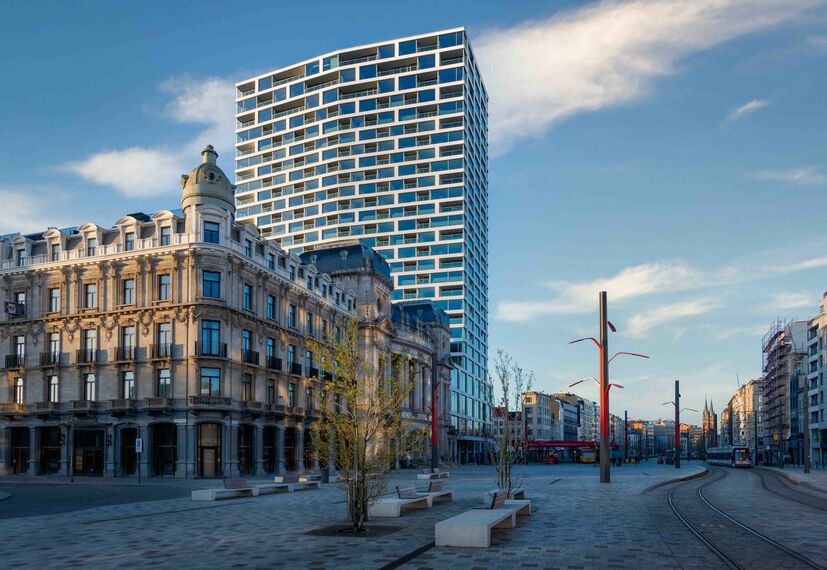ConceptWall 60 Murs rideaux et MasterLine 8 Fenêtres - Antwerp Tower situé à Antwerp, Belgique