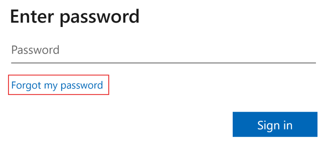 Bouton Mot de passe oublié