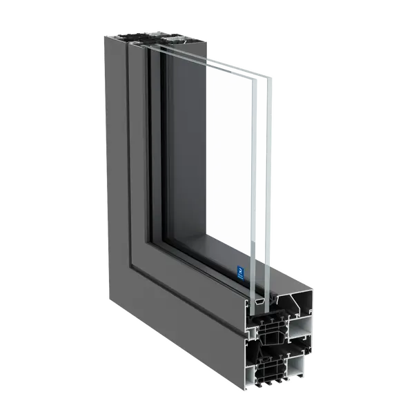 Hoekstaal van Reynaers Aluminium MasterLine 8 Standaard met dubbel glas