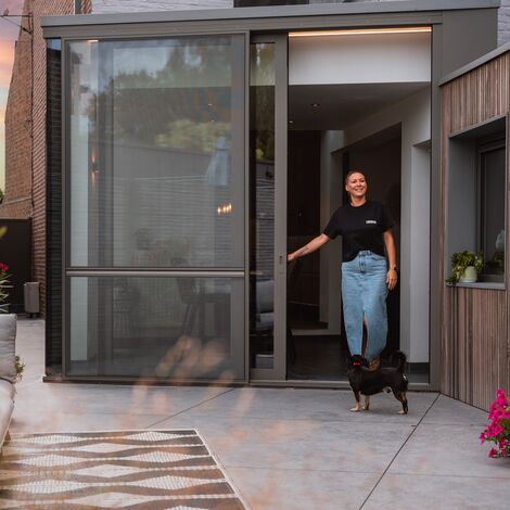 Reynaers Aluminium veranda met vliegenraam