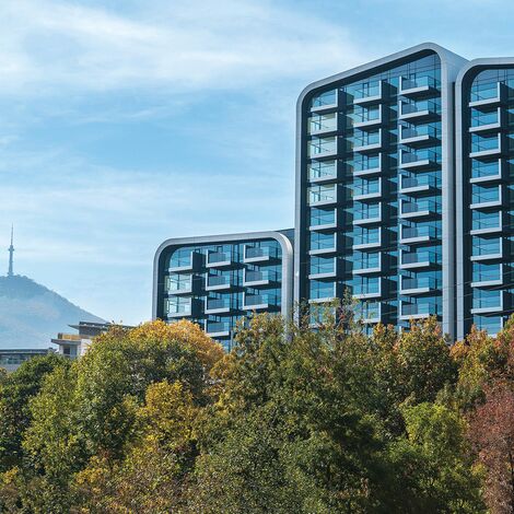 ConceptWall 50 Murs rideaux et ConceptSystem 77 Fenêtres - Complexe immobilier A3 - Advanced Architecture Apartments : Source d'inspiration situé à Sofia, Bulgarije