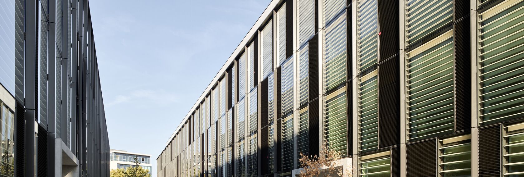 ConceptWall 86 Glasgevels, ThermoSystem 68 Ramen, ConceptWall 50 Glasgevels en TS 68-HV Ramen - Jardins du Lou gelegen in Lyon, Frankrijk