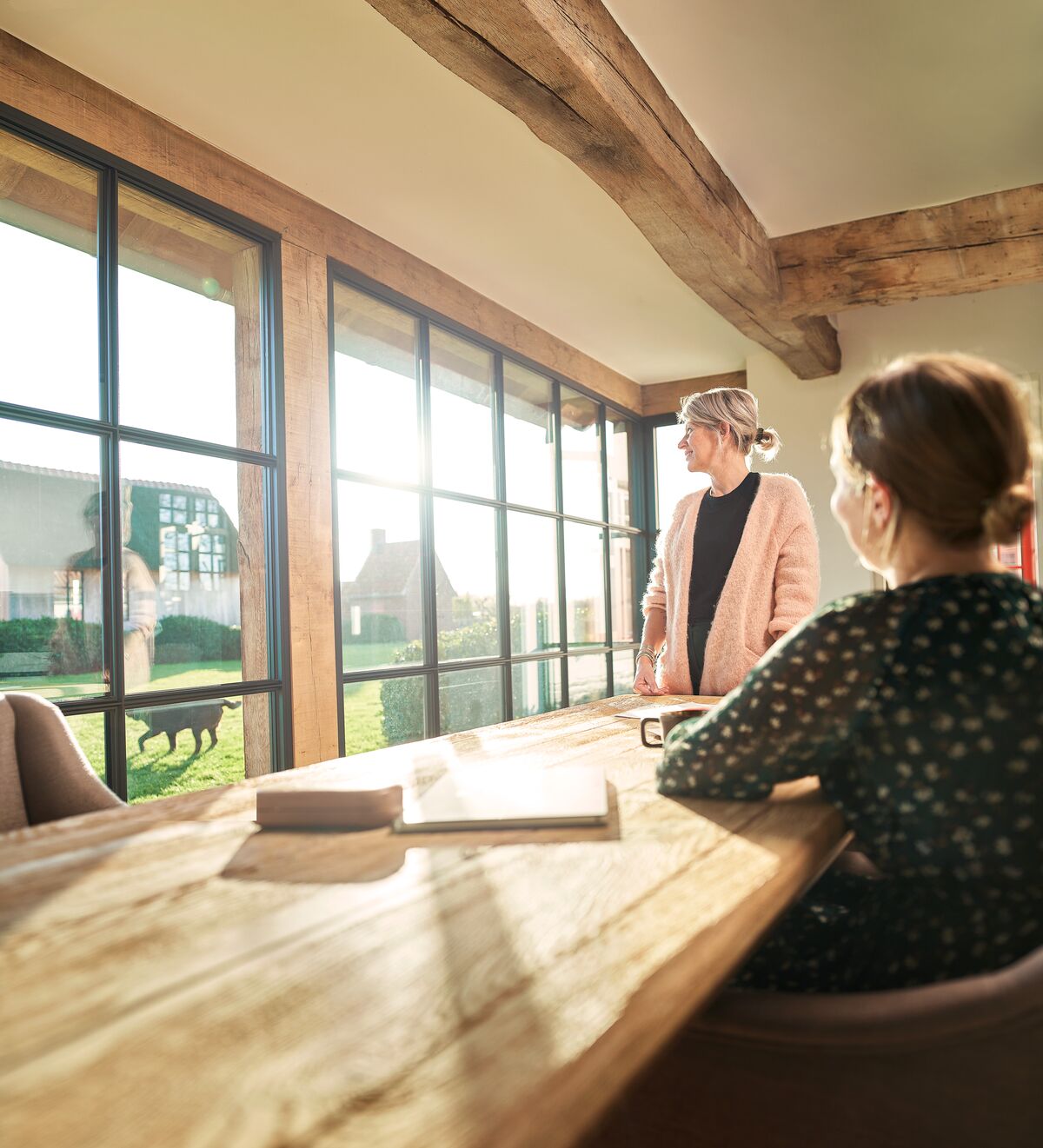 Woning met steellook ramen