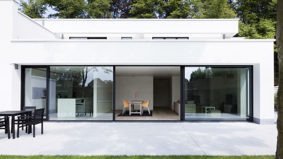 Moderne woning met Reynaers Aluminium ramen